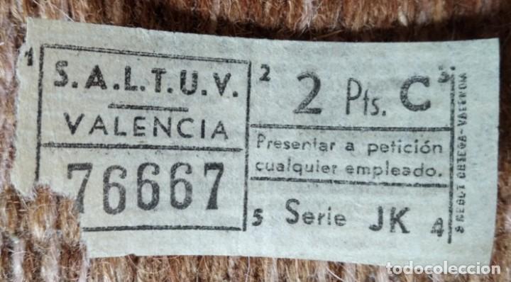 Collectionnisme Billets de transport: billete saltuv - valencia - capicua - Sociedad An&oacute;nima Laboral de Transportes Urbanos de Valencia