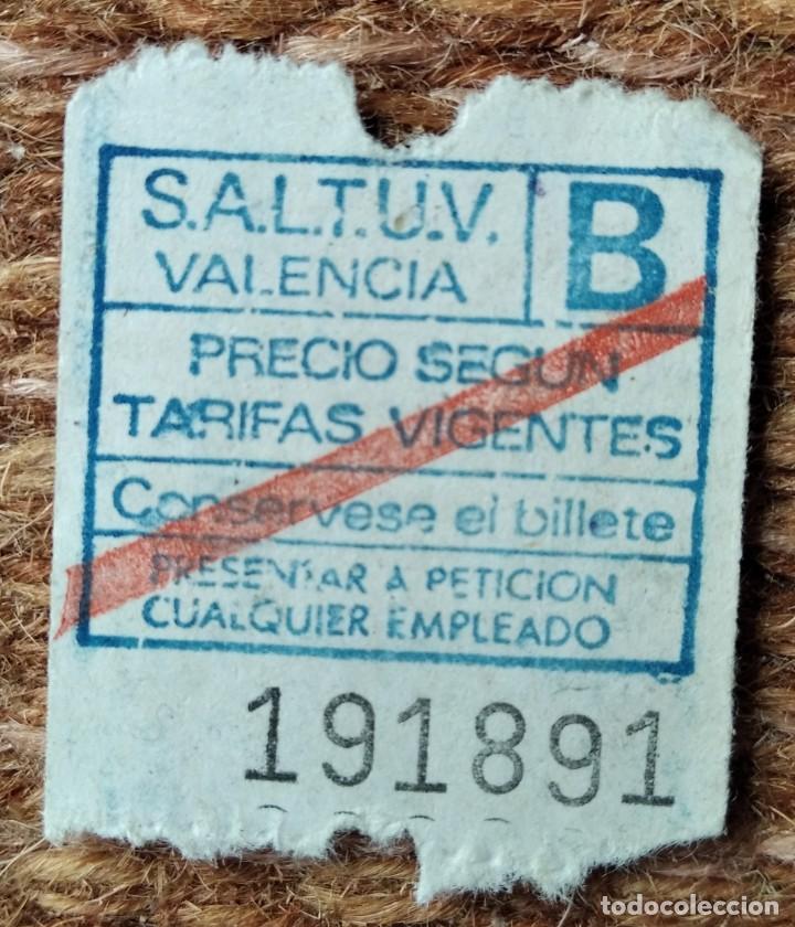 Collectionnisme Billets de transport: billete saltuv - valencia - Sociedad An&oacute;nima Laboral de Transportes Urbanos de Valencia