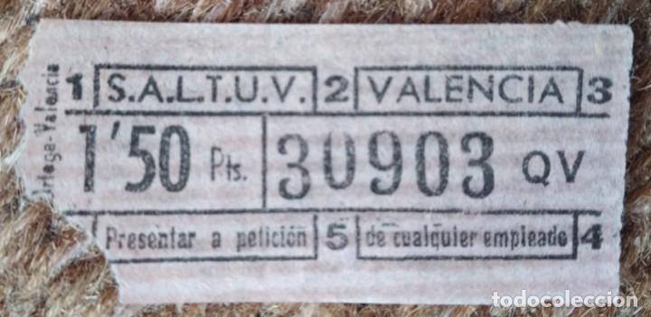 Collectionnisme Billets de transport: SALTUV - Sociedad An&oacute;nima Laboral de Transportes Urbanos de Valencia - BILLETE CAPICUA