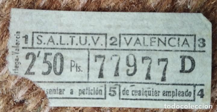 Collectionnisme Billets de transport: SALTUV - Sociedad An&oacute;nima Laboral de Transportes Urbanos de Valencia - BILLETE CAPICUA