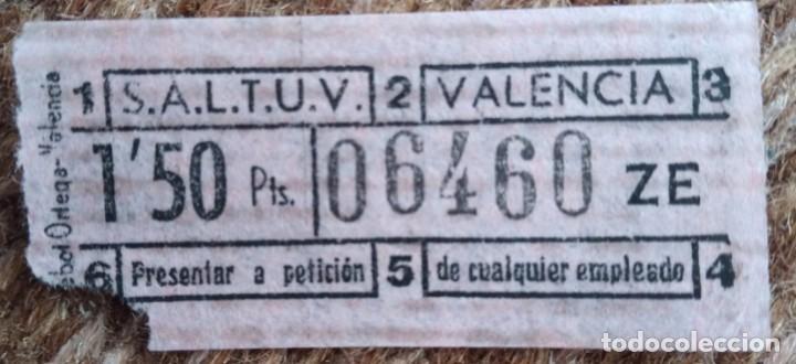 Collectionnisme Billets de transport: SALTUV - Sociedad An&oacute;nima Laboral de Transportes Urbanos de Valencia - BILLETE CAPICUA