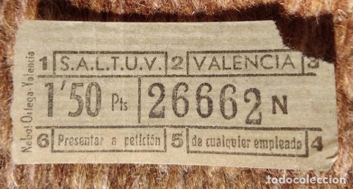 Collectionnisme Billets de transport: SALTUV - Sociedad An&oacute;nima Laboral de Transportes Urbanos de Valencia - BILLETE CAPICUA