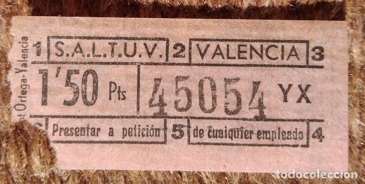 Collectionnisme Billets de transport: SALTUV - Sociedad An&oacute;nima Laboral de Transportes Urbanos de Valencia - BILLETE CAPICUA