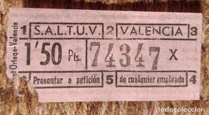 Collectionnisme Billets de transport: SALTUV - Sociedad An&oacute;nima Laboral de Transportes Urbanos de Valencia - BILLETE CAPICUA