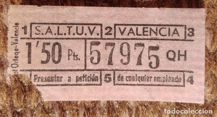 Collectionnisme Billets de transport: SALTUV - Sociedad An&oacute;nima Laboral de Transportes Urbanos de Valencia - BILLETE CAPICUA