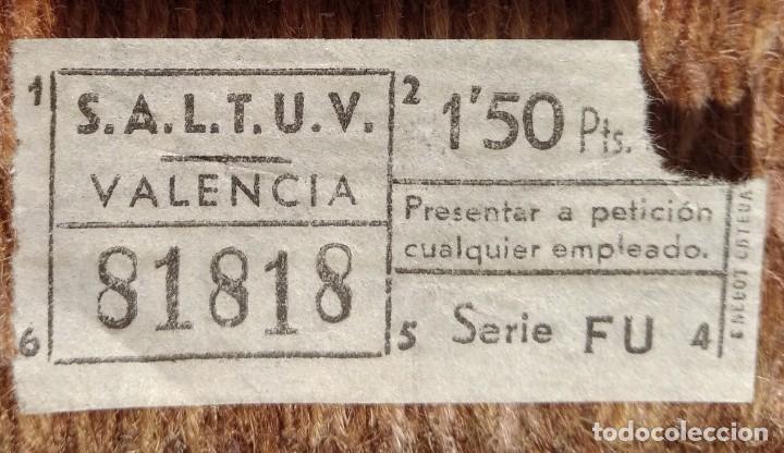 Collectionnisme Billets de transport: SALTUV - Sociedad An&oacute;nima Laboral de Transportes Urbanos de Valencia - BILLETE CAPICUA