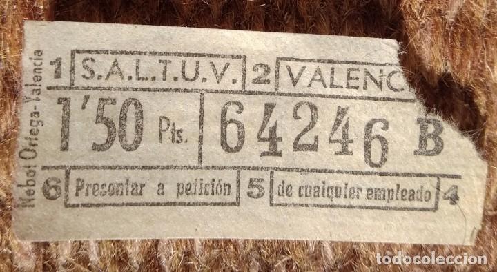 Collectionnisme Billets de transport: SALTUV - Sociedad An&oacute;nima Laboral de Transportes Urbanos de Valencia - BILLETE CAPICUA