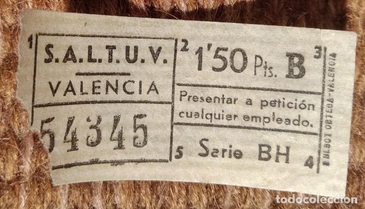 Collectionnisme Billets de transport: SALTUV - Sociedad An&oacute;nima Laboral de Transportes Urbanos de Valencia - BILLETE CAPICUA