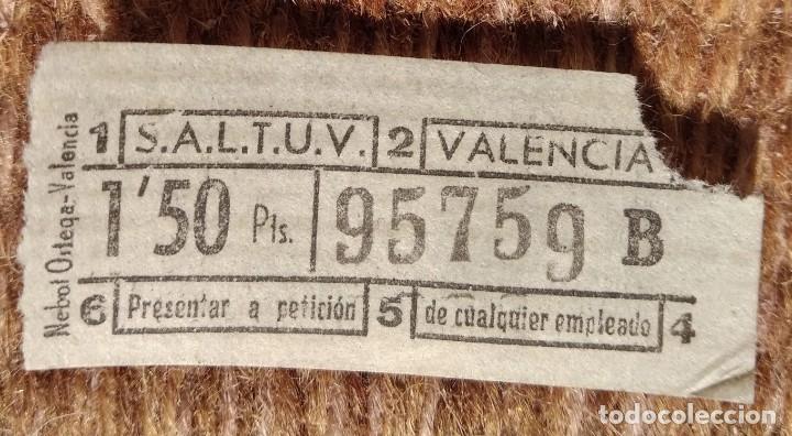 Collectionnisme Billets de transport: SALTUV - Sociedad An&oacute;nima Laboral de Transportes Urbanos de Valencia - BILLETE CAPICUA