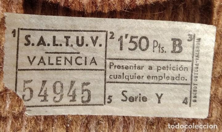 Collectionnisme Billets de transport: SALTUV - Sociedad An&oacute;nima Laboral de Transportes Urbanos de Valencia - BILLETE CAPICUA