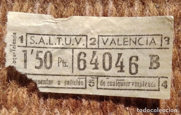 Collectionnisme Billets de transport: SALTUV - Sociedad An&oacute;nima Laboral de Transportes Urbanos de Valencia - BILLETE CAPICUA