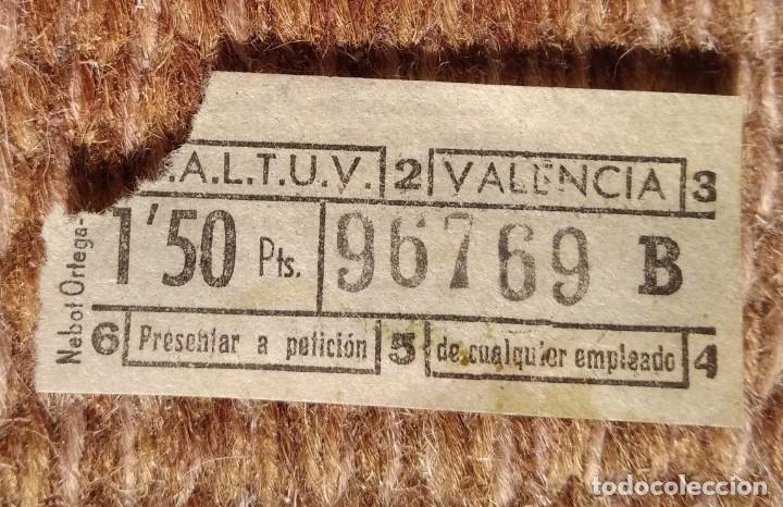 Collectionnisme Billets de transport: SALTUV - Sociedad An&oacute;nima Laboral de Transportes Urbanos de Valencia - BILLETE CAPICUA