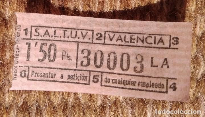 Collectionnisme Billets de transport: SALTUV - Sociedad An&oacute;nima Laboral de Transportes Urbanos de Valencia - BILLETE CAPICUA