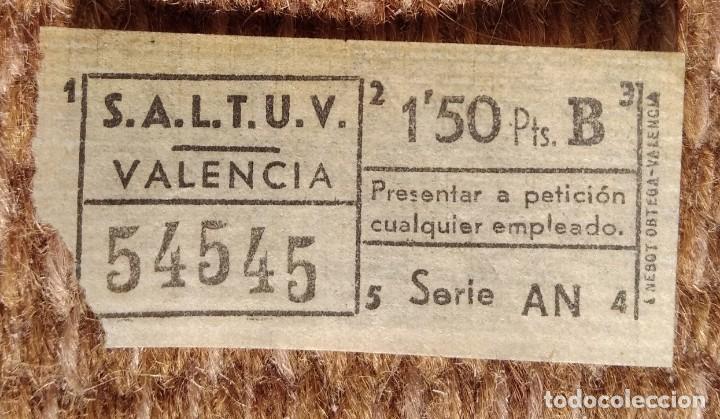 Collectionnisme Billets de transport: SALTUV - Sociedad An&oacute;nima Laboral de Transportes Urbanos de Valencia - BILLETE CAPICUA