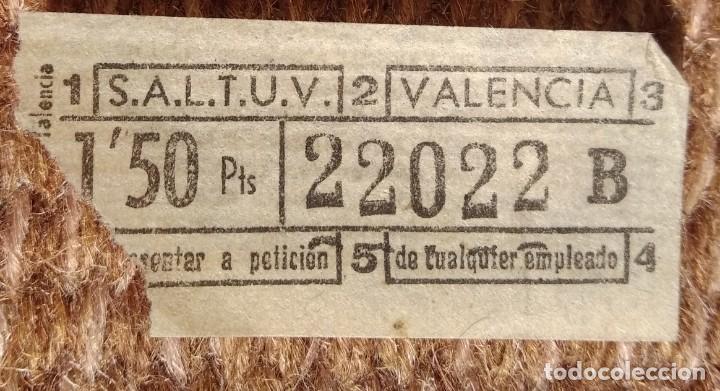 Collectionnisme Billets de transport: SALTUV - Sociedad An&oacute;nima Laboral de Transportes Urbanos de Valencia - BILLETE CAPICUA