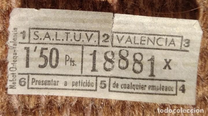Collectionnisme Billets de transport: SALTUV - Sociedad An&oacute;nima Laboral de Transportes Urbanos de Valencia - BILLETE CAPICUA