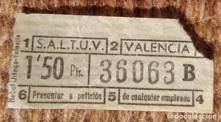 Collectionnisme Billets de transport: SALTUV - Sociedad An&oacute;nima Laboral de Transportes Urbanos de Valencia - BILLETE CAPICUA