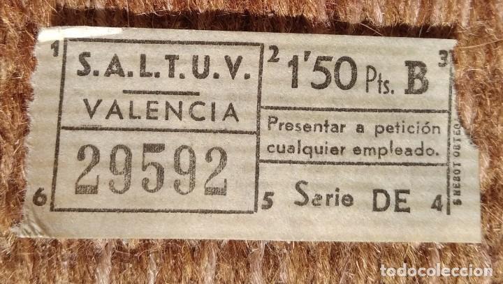 Collectionnisme Billets de transport: SALTUV - Sociedad An&oacute;nima Laboral de Transportes Urbanos de Valencia - BILLETE CAPICUA