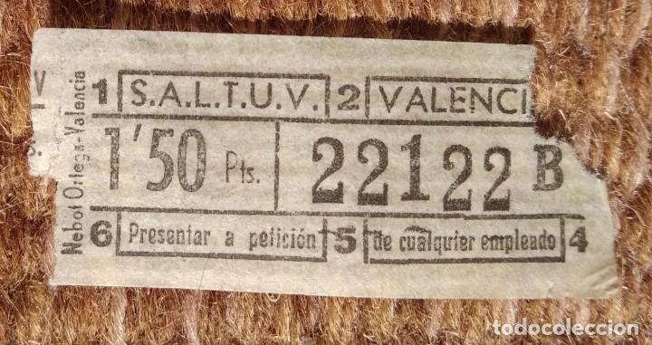 Collectionnisme Billets de transport: SALTUV - Sociedad An&oacute;nima Laboral de Transportes Urbanos de Valencia - BILLETE CAPICUA