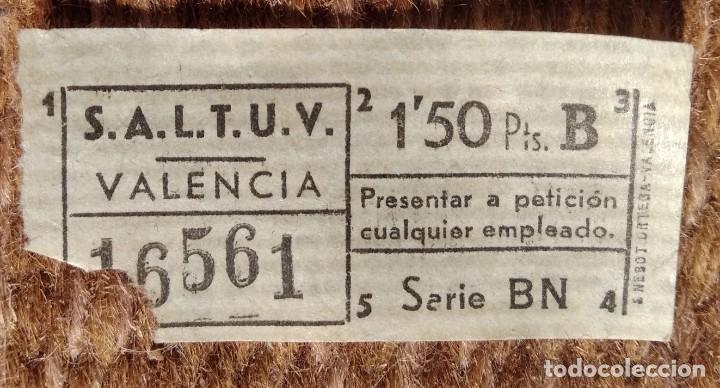 Collectionnisme Billets de transport: SALTUV - Sociedad An&oacute;nima Laboral de Transportes Urbanos de Valencia - BILLETE CAPICUA