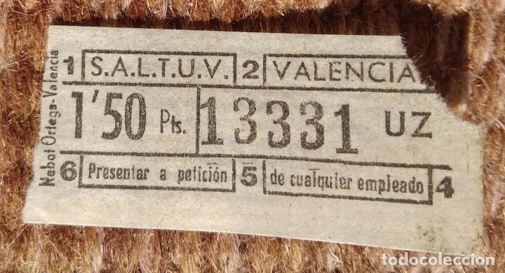Collectionnisme Billets de transport: SALTUV - Sociedad An&oacute;nima Laboral de Transportes Urbanos de Valencia - BILLETE CAPICUA