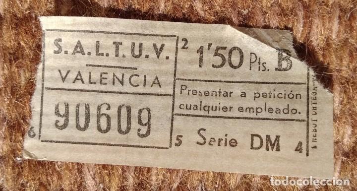 Collectionnisme Billets de transport: SALTUV - Sociedad An&oacute;nima Laboral de Transportes Urbanos de Valencia - BILLETE CAPICUA