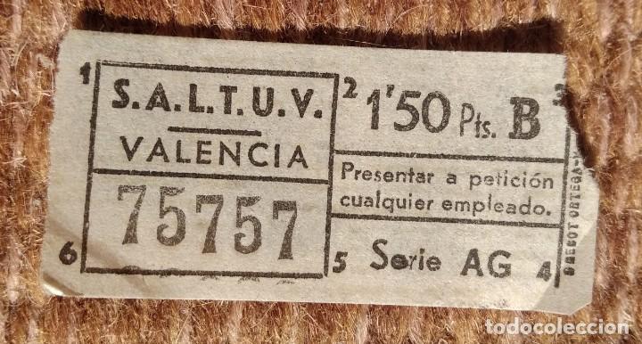 Collectionnisme Billets de transport: SALTUV - Sociedad An&oacute;nima Laboral de Transportes Urbanos de Valencia - BILLETE CAPICUA