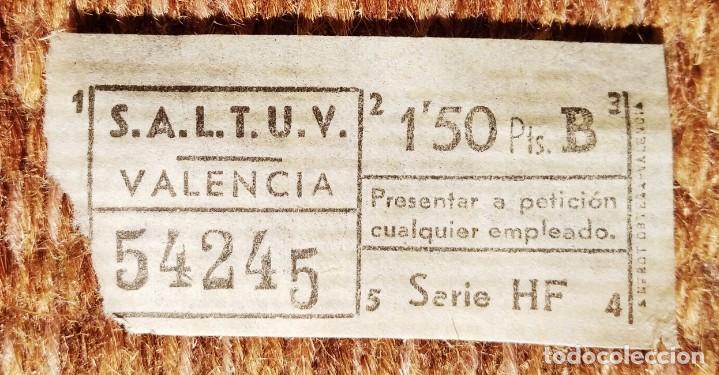 Collectionnisme Billets de transport: SALTUV - Sociedad An&oacute;nima Laboral de Transportes Urbanos de Valencia - BILLETE CAPICUA