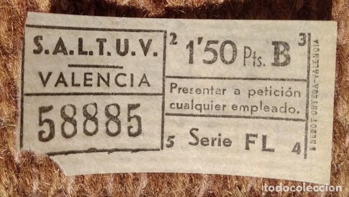 Collectionnisme Billets de transport: SALTUV - Sociedad An&oacute;nima Laboral de Transportes Urbanos de Valencia - BILLETE CAPICUA