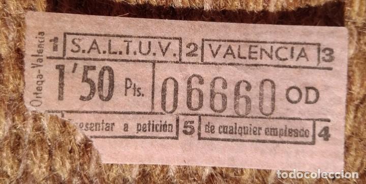 Collectionnisme Billets de transport: SALTUV - Sociedad An&oacute;nima Laboral de Transportes Urbanos de Valencia - BILLETE CAPICUA