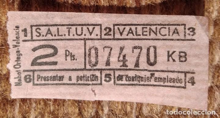 Collectionnisme Billets de transport: SALTUV - Sociedad An&oacute;nima Laboral de Transportes Urbanos de Valencia - BILLETE CAPICUA
