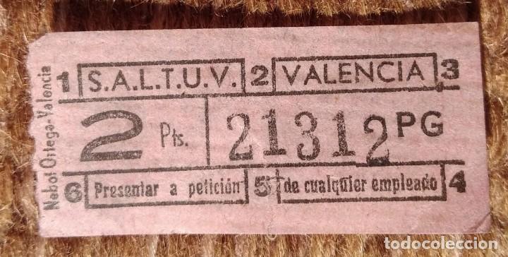 Collectionnisme Billets de transport: SALTUV - Sociedad An&oacute;nima Laboral de Transportes Urbanos de Valencia - BILLETE CAPICUA