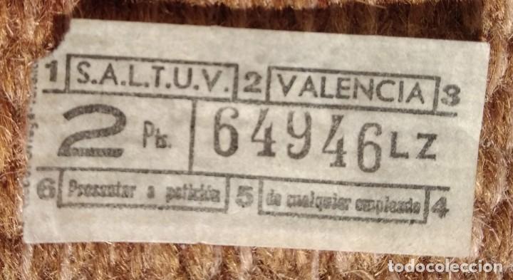 Collectionnisme Billets de transport: SALTUV - Sociedad An&oacute;nima Laboral de Transportes Urbanos de Valencia - BILLETE CAPICUA