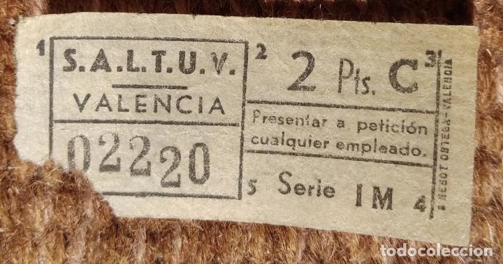 Collectionnisme Billets de transport: SALTUV - Sociedad An&oacute;nima Laboral de Transportes Urbanos de Valencia - BILLETE CAPICUA