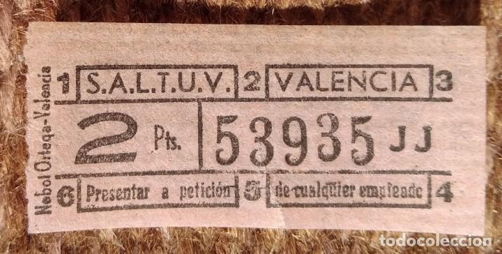 Collectionnisme Billets de transport: SALTUV - Sociedad An&oacute;nima Laboral de Transportes Urbanos de Valencia - BILLETE CAPICUA