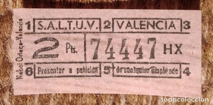 Collectionnisme Billets de transport: SALTUV - Sociedad An&oacute;nima Laboral de Transportes Urbanos de Valencia - BILLETE CAPICUA