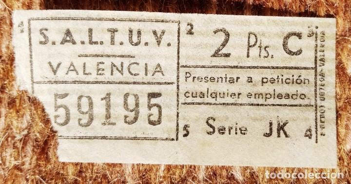 Collectionnisme Billets de transport: SALTUV - Sociedad An&oacute;nima Laboral de Transportes Urbanos de Valencia - BILLETE CAPICUA