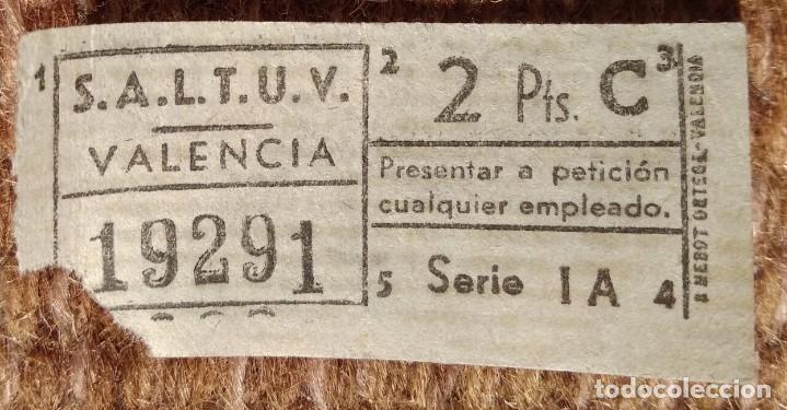 Collectionnisme Billets de transport: SALTUV - Sociedad An&oacute;nima Laboral de Transportes Urbanos de Valencia - BILLETE CAPICUA