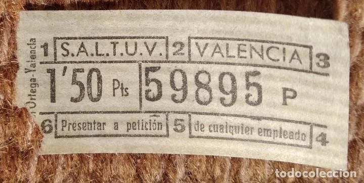 Collectionnisme Billets de transport: SALTUV - Sociedad An&oacute;nima Laboral de Transportes Urbanos de Valencia - BILLETE CAPICUA