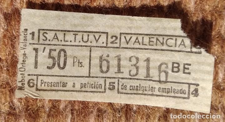 Collectionnisme Billets de transport: SALTUV - Sociedad An&oacute;nima Laboral de Transportes Urbanos de Valencia - BILLETE CAPICUA
