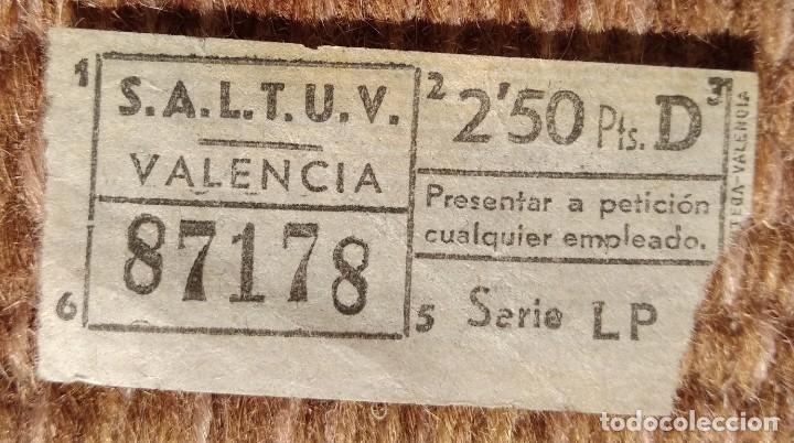 Collectionnisme Billets de transport: SALTUV - Sociedad An&oacute;nima Laboral de Transportes Urbanos de Valencia - BILLETE CAPICUA
