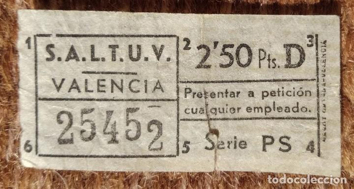 Collectionnisme Billets de transport: SALTUV - Sociedad An&oacute;nima Laboral de Transportes Urbanos de Valencia - BILLETE CAPICUA