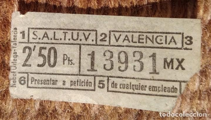 Collectionnisme Billets de transport: SALTUV - Sociedad An&oacute;nima Laboral de Transportes Urbanos de Valencia - BILLETE CAPICUA