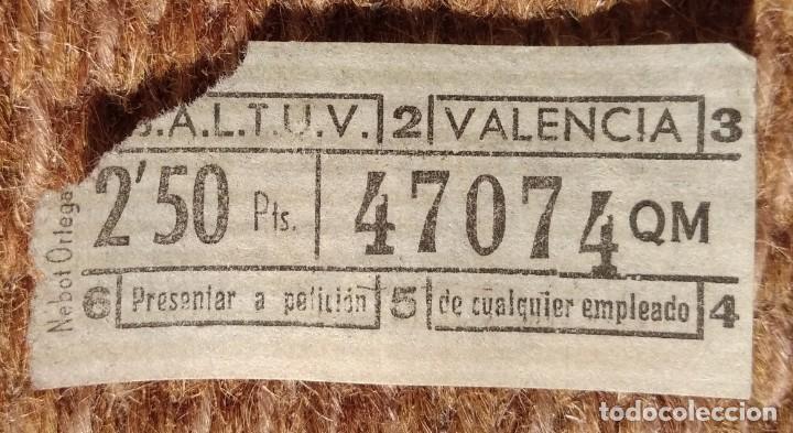 Collectionnisme Billets de transport: SALTUV - Sociedad An&oacute;nima Laboral de Transportes Urbanos de Valencia - BILLETE CAPICUA