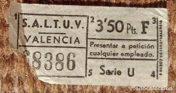 Collectionnisme Billets de transport: SALTUV - Sociedad An&oacute;nima Laboral de Transportes Urbanos de Valencia - BILLETE CAPICUA