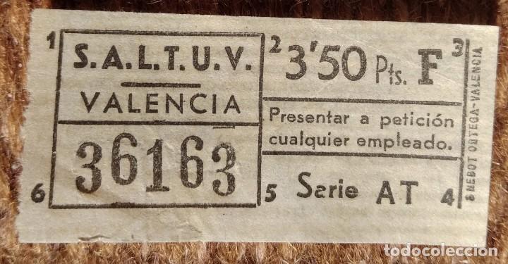 Collectionnisme Billets de transport: SALTUV - Sociedad An&oacute;nima Laboral de Transportes Urbanos de Valencia - BILLETE CAPICUA