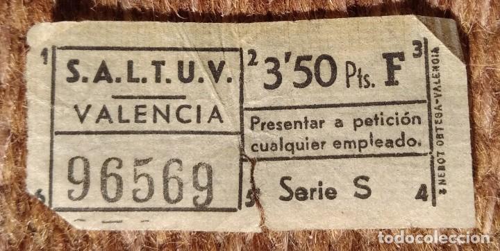 Collectionnisme Billets de transport: SALTUV - Sociedad An&oacute;nima Laboral de Transportes Urbanos de Valencia - BILLETE CAPICUA
