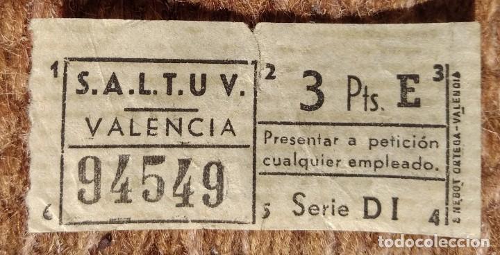 Collectionnisme Billets de transport: SALTUV - Sociedad An&oacute;nima Laboral de Transportes Urbanos de Valencia - BILLETE CAPICUA