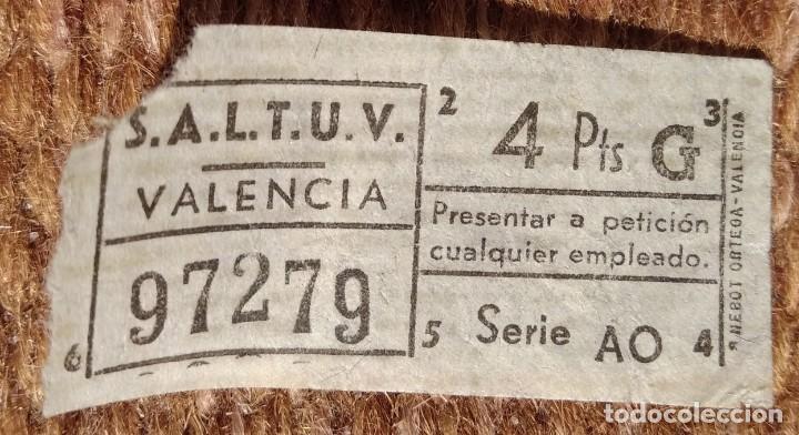 Collectionnisme Billets de transport: SALTUV - Sociedad An&oacute;nima Laboral de Transportes Urbanos de Valencia - BILLETE CAPICUA