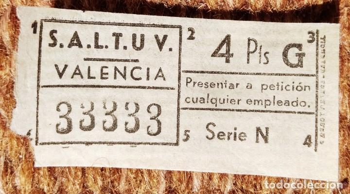 Collectionnisme Billets de transport: SALTUV - Sociedad An&oacute;nima Laboral de Transportes Urbanos de Valencia - BILLETE CAPICUA